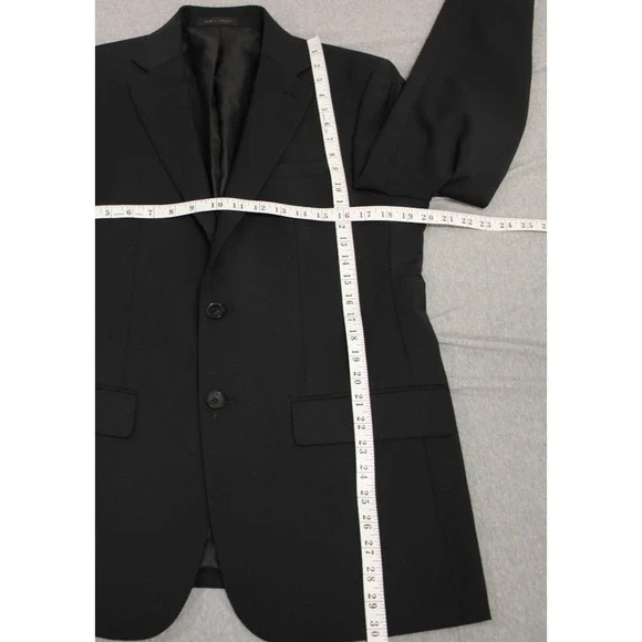 Calvin Klein Blazer Mens 40R Black Single Breasted Notch Lapel Suit Jacket - Picture 7 of 9